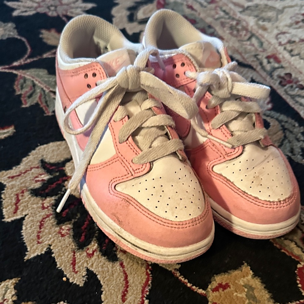 Nike Kids Pink and White Sneakers